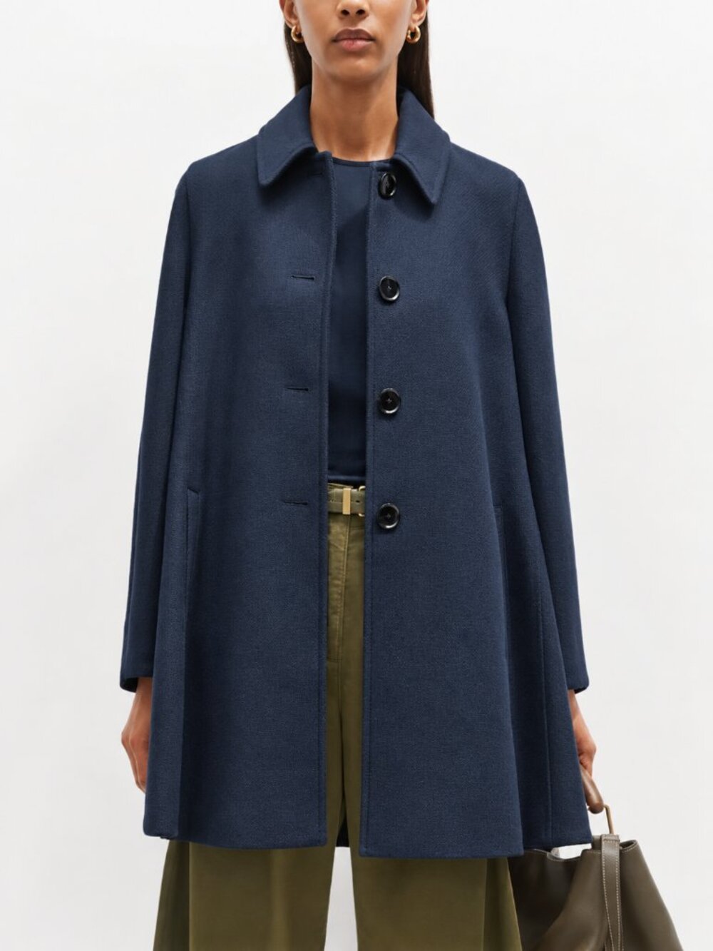 ME+EM Sculptural Swing Coat Italian Cotton